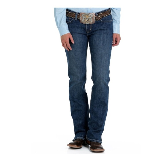 Cinch Denim - Cinch Women's Kylie Mid Rise Slim Fit Boot Cut Jeans With Kick Slit